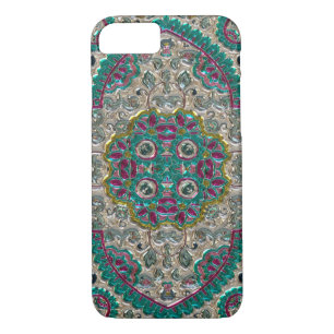 Paisley Blumenmuster aquamarines silberrosa Böhm Case-Mate iPhone Hülle