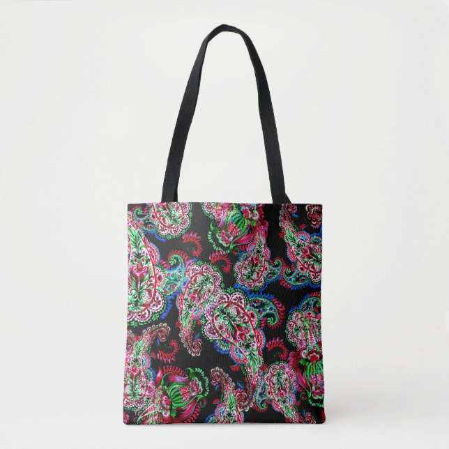Paisley Blumenmuster, ethnischer Hintergrund. (Vorderseite)