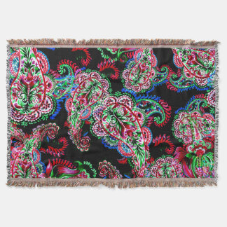Paisley Blumenmuster, ethnischer Hintergrund. Decke