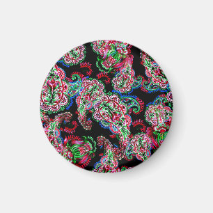 Paisley Blumenmuster, ethnischer Hintergrund. Magnet