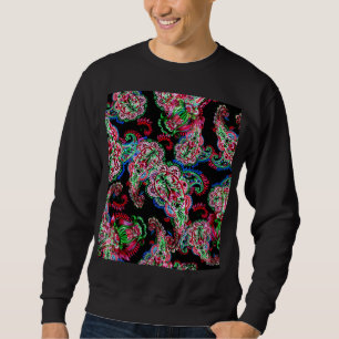 Paisley Blumenmuster, ethnischer Hintergrund. Sweatshirt