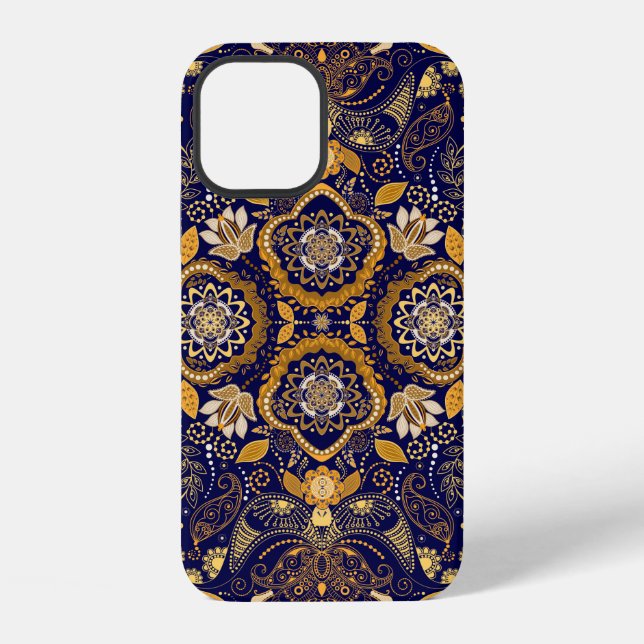 Paisley-Blumenmuster iPhone Hülle (Rückseite)