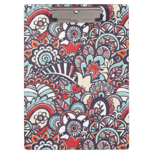 Paisley-Blumenmuster Klemmbrett