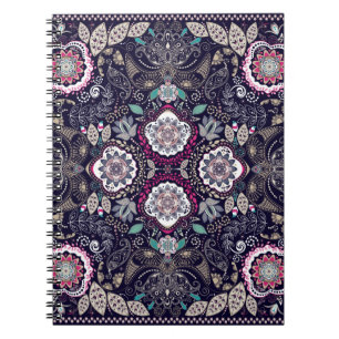 Paisley-Blumenmuster Notizblock