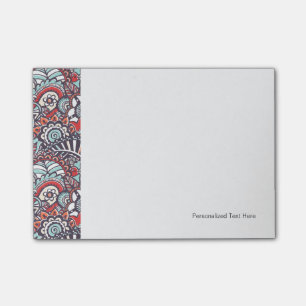 Paisley-Blumenmuster Post-it Klebezettel