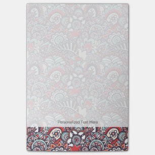 Paisley-Blumenmuster Post-it Klebezettel