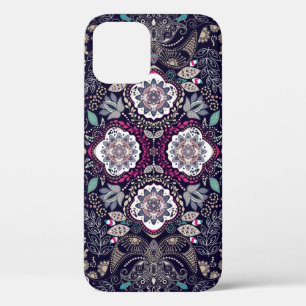 Paisley Blumenmuster, quadratisches Taschendesign. Case-Mate iPhone Hülle
