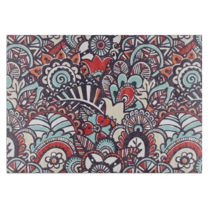 Paisley-Blumenmuster Schneidebrett
