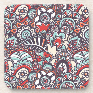 Paisley-Blumenmuster Untersetzer