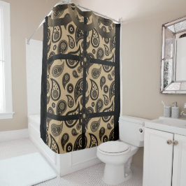 Paisley-Braunen-Duschvorhang Duschvorhang