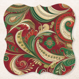 Paisley Burgundy Coaster Untersetzer