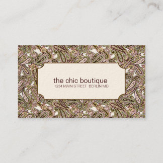 Paisley Business Cards Visitenkarte