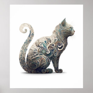 Paisley Cat Poster