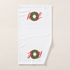 Paisley Christmas Wreath JOY Christmas Handtuch