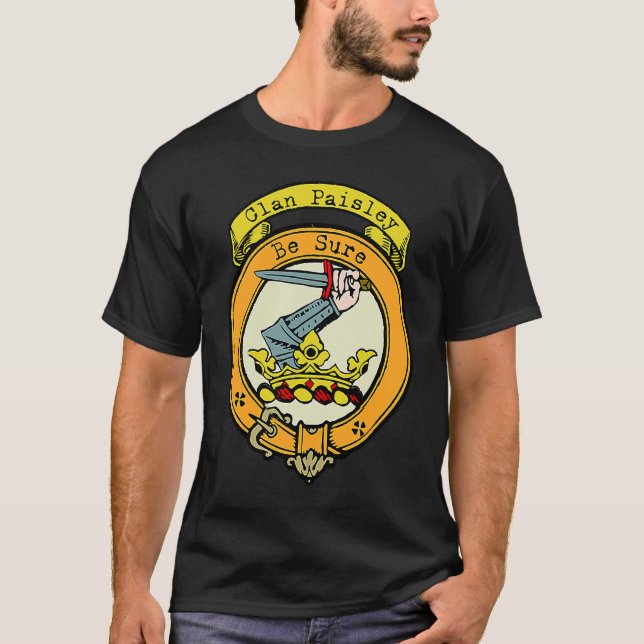 Paisley Clan Scottish Crest T-Shirt (Vorderseite)