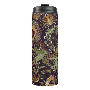 Paisley Colorful Textile: Ethnisches Vintages Desi Thermosbecher