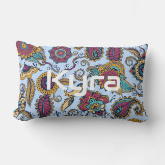 Paisley Colorful, Throw Kissen mit Namen