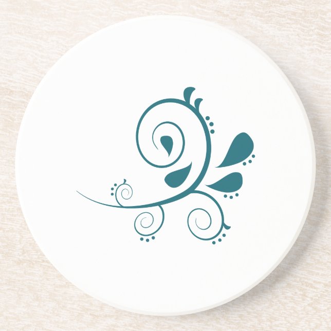 Paisley Curves Vector Untersetzer (Vorne)