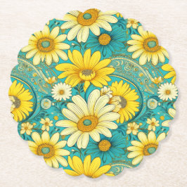 Paisley Daisy Coaster Untersetzer