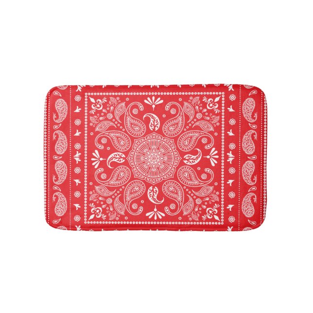 Paisley Design-1 Custom Small Bath Mat Badematte (Vorderseite)