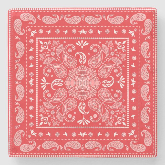 Paisley Design-1-Stone-Untersetzer Steinuntersetzer (Vorderseite)