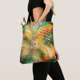 Paisley-Design in lebendigen Gelb- und Grüntönen