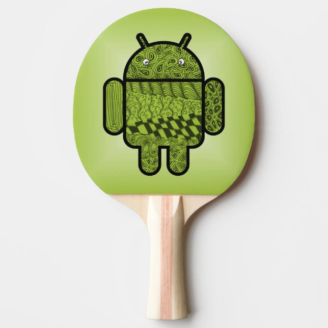Paisley Doodle-Zeichen für Android™ Tischtennis Schläger (Vorderseite)