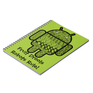 Paisley Doodle-Zeichen für den Android™-Roboter Notizblock