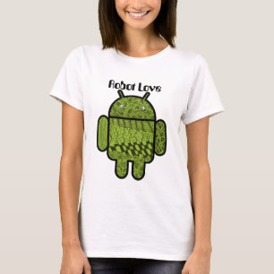 Paisley Doodle-Zeichen für den Android™-Roboter T-Shirt
