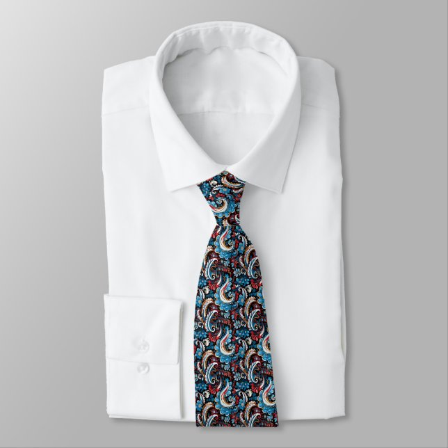 Paisley-Druck Herren Krawatte (Gebunden)