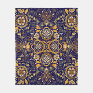 Paisley Elegance: Textile Designmuster Fleecedecke
