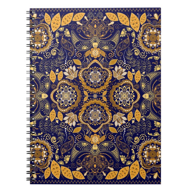 Paisley Elegance: Textile Designmuster Notizblock (Vorderseite)