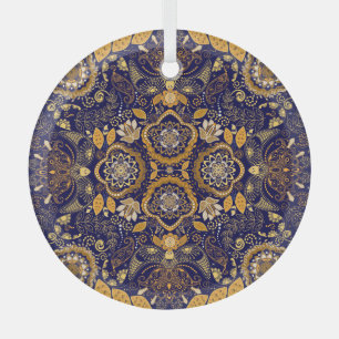 Paisley Elegance: Textile Designmuster Ornament Aus Glas