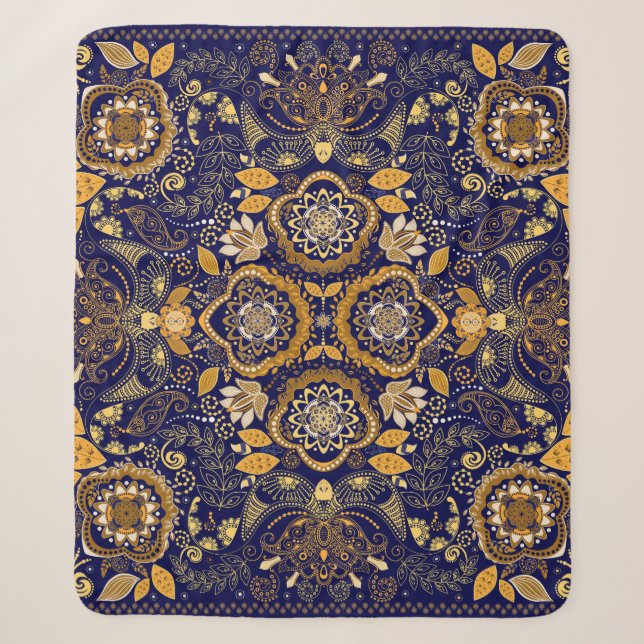 Paisley Elegance: Textile Designmuster Sherpadecke (Vorderseite)