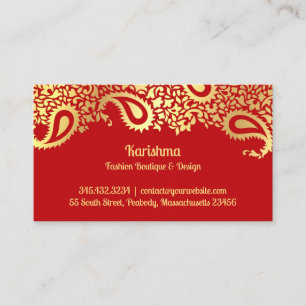 Paisley Elegant Business Card Visitenkarte