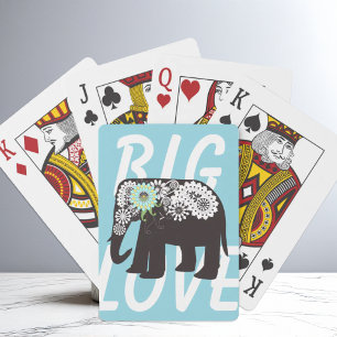 Paisley Elephant Design Elegantes Niedliches Licht Spielkarten