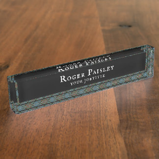 Paisley Family and Region Tartan Kariertes Muster Namensplakette