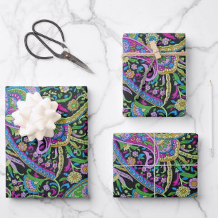 Paisley Fantasy Geschenkpapier Set