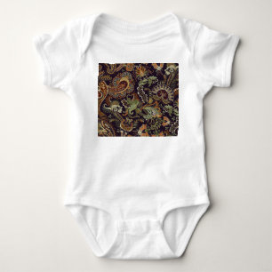 Paisley Farbige Textilie: Ethnisches Vintage-Desig Baby Strampler