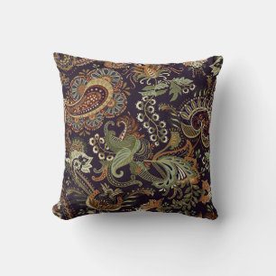 Paisley Farbige Textilie: Ethnisches Vintage-Desig Kissen