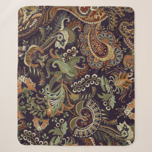 Paisley Farbige Textilie: Ethnisches Vintage-Desig Sherpadecke