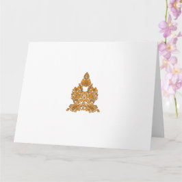 Paisley Floral Art ・ Orange Boho Decor Karte