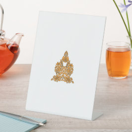 Paisley Floral Art ・ Orange Boho Decor Sockelschild