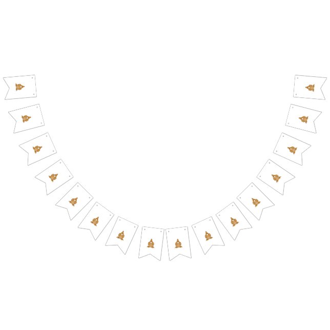 Paisley Floral Art ・ Orange Boho Decor Wimpelkette (Alle)