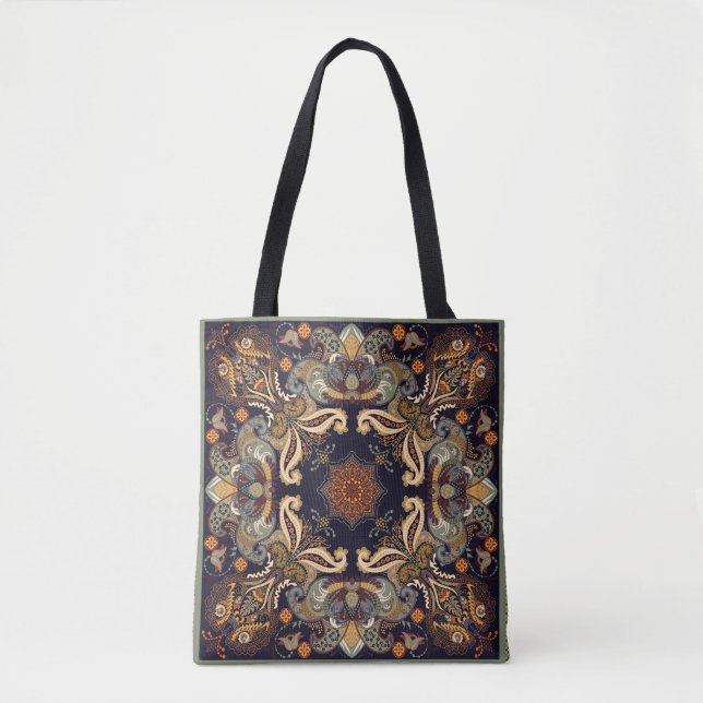 Paisley Floral: Batik Shawl Elegance. (Vorderseite)