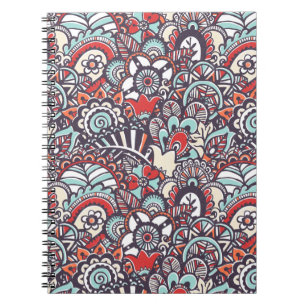 Paisley Floral Doodle Muster Notizblock