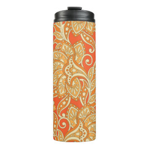 Paisley Floral ethnische nahtlose Muster. Arabisch Thermosbecher