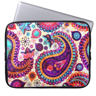 Paisley Floral Indian Seamless Ornament Laptopschutzhülle