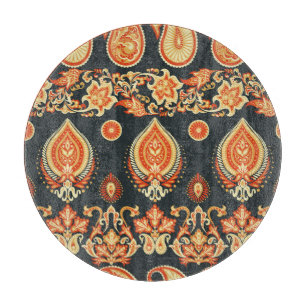 Paisley Floral: Oriental Ethnic Seamless Schneidebrett
