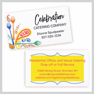 Paisley-Gabeln, die kulinarisches Geschäft c des Visitenkarte